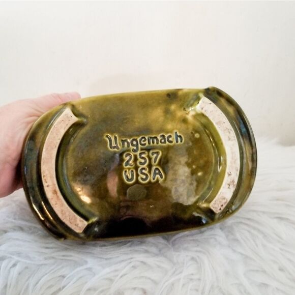 Ungemach USA made green midcentry modern planter - Picture 4 of 5